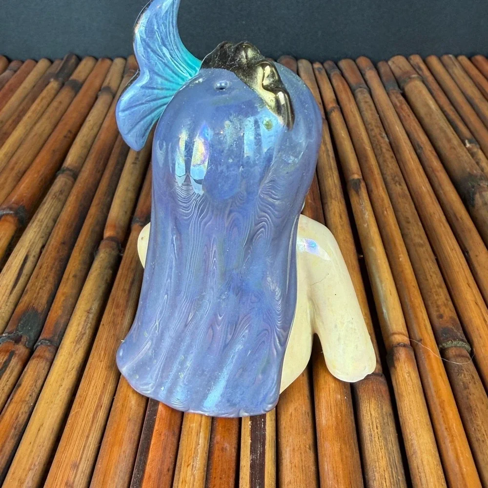 Rare‎ Lusterware Mermaid Salt and Pepper Shaker Set Tiki Bar Kitsch Beach #2006